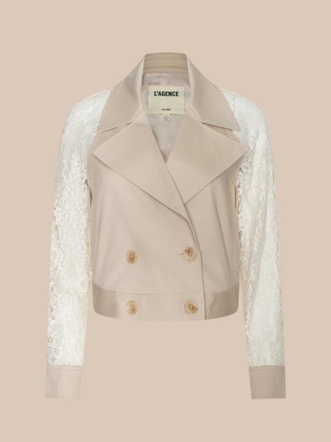 L'AGENCE Novelle Lace Trench