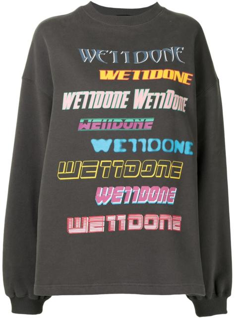 We11done oversized logo print sweatshirt