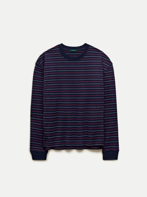 J.CREW Long-sleeve crewneck in striped maritime jersey
