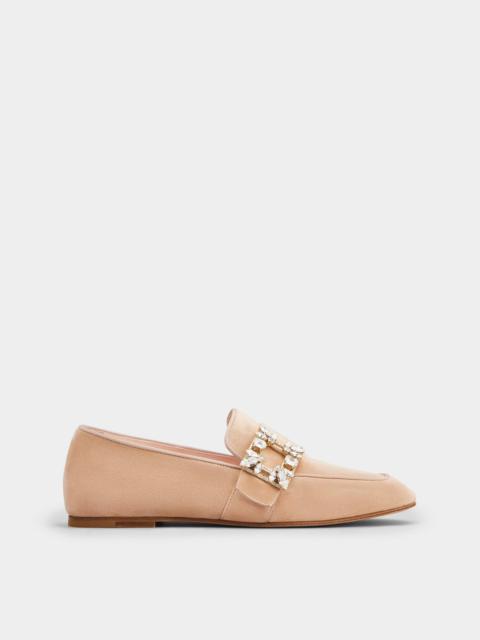 Roger Vivier Mini Broche Vivier Buckle Loafers in Suede