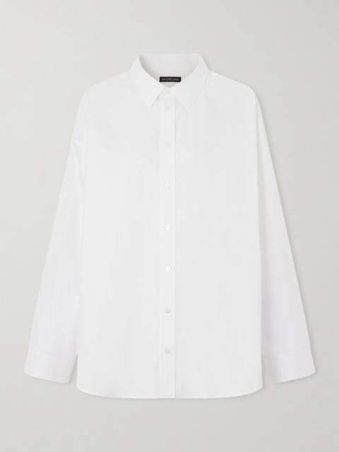 BALENCIAGA Lace-up Cotton-poplin Shirt