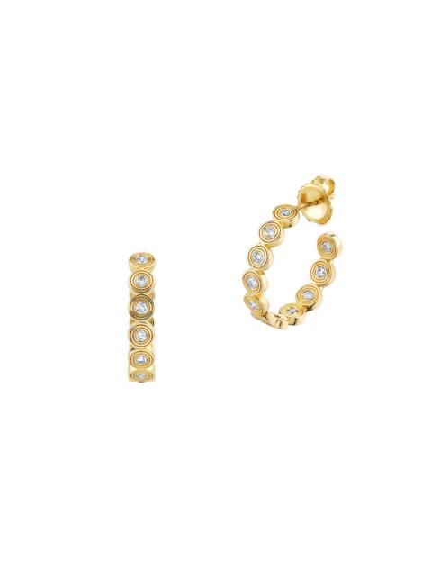 SYDNEY EVAN Medium 14K Yellow Gold & 0.47 TCW Diamond Circle Hoop Earrings