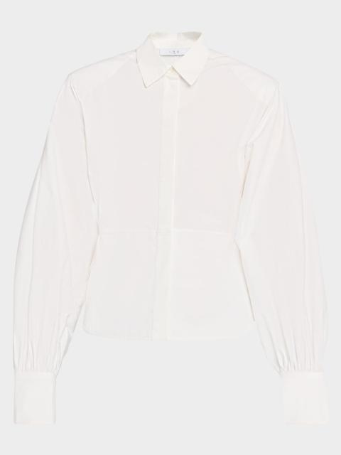 IRO Janine Button-Front Cotton Poplin Shirt