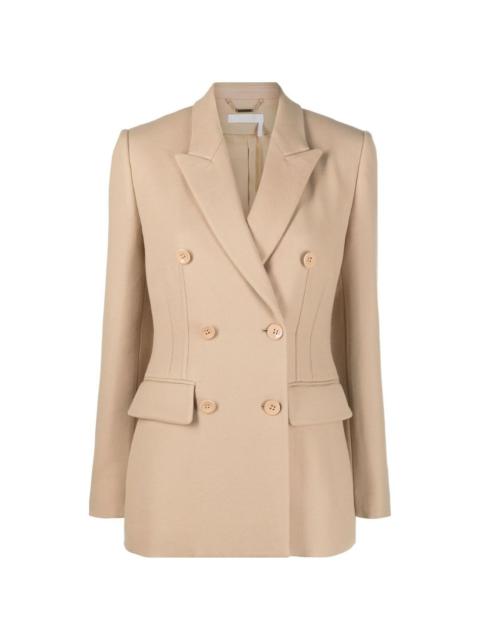 double-breasted wool blazer