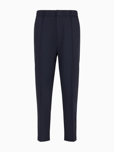 EMPORIO ARMANI Travel Essentials trousers in nylon with ribbing and elasticated waist