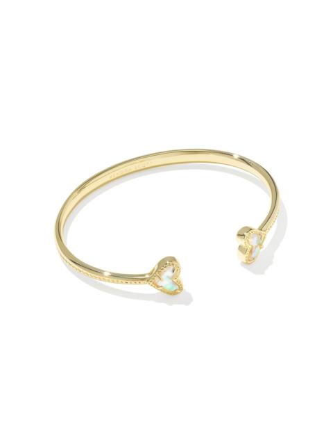 KENDRA SCOTT Framed Ari Heart Gold Cuff Bracelet
