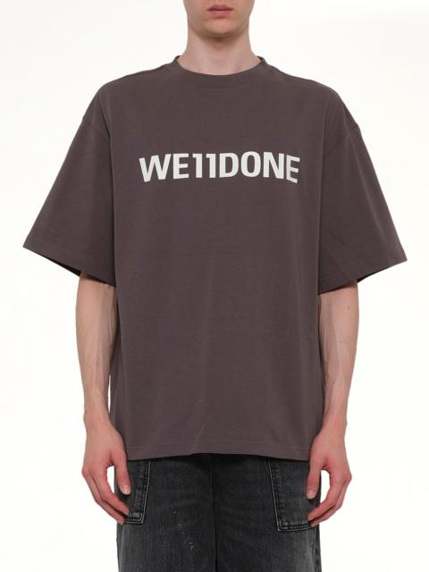 We11done Basic Logo Large T-Shirt in Charcoal
