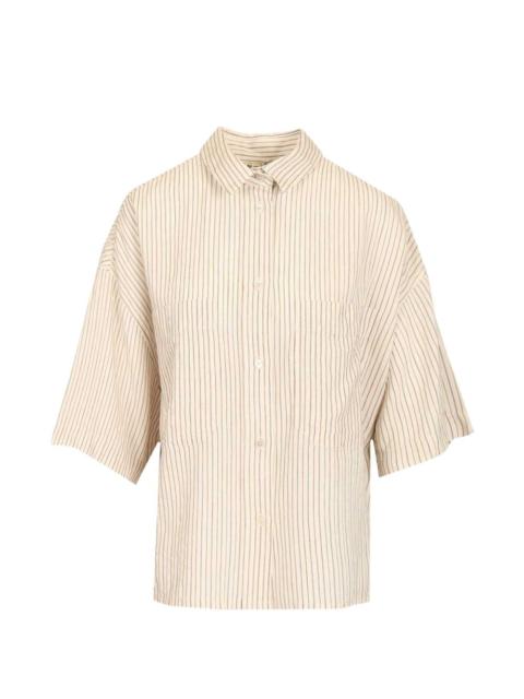 BARENA striped pocket shirt