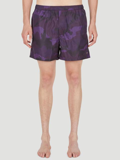 Camouflage Print Swim Shorts