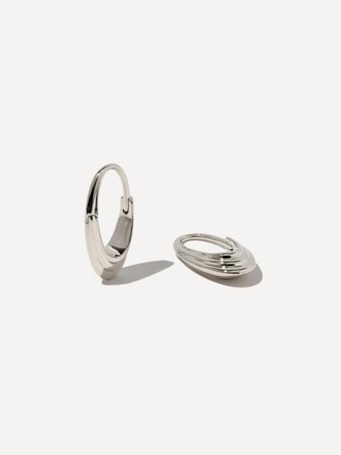 Otiumberg Sterling Silver Roscida Ridged Hoop Earrings
