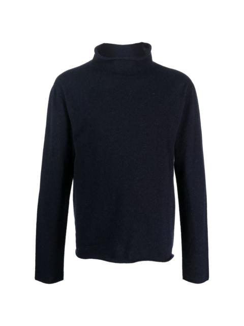 cashmere-knit roll-neck jumper
