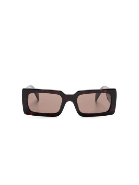 tortoiseshell rectangle-frame sunglasses