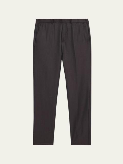 Men's Trofeo Wool Straight Fit Flat-Front Pants