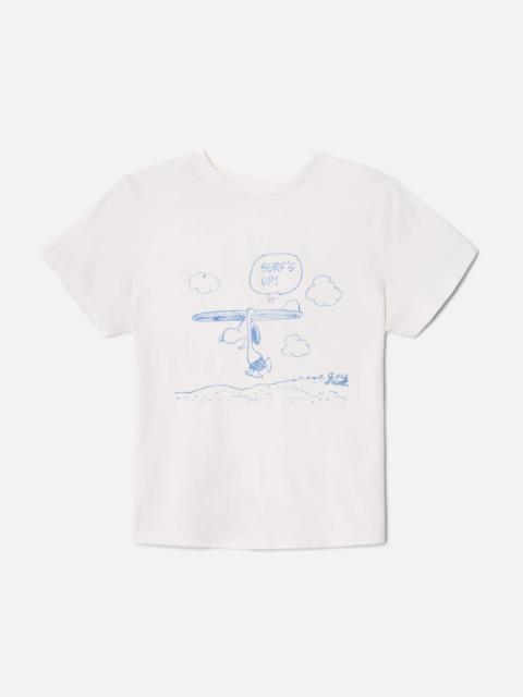 RE/DONE Classic "Snoopy Surfs Up" Tee - Vintage White