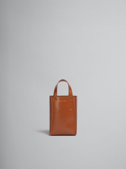 MUSEO NANO BAG IN BROWN LEATHER