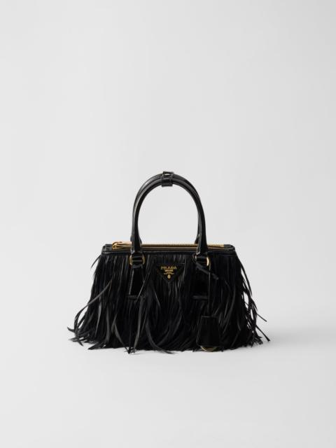 Prada Galleria mini-bag with feather trim