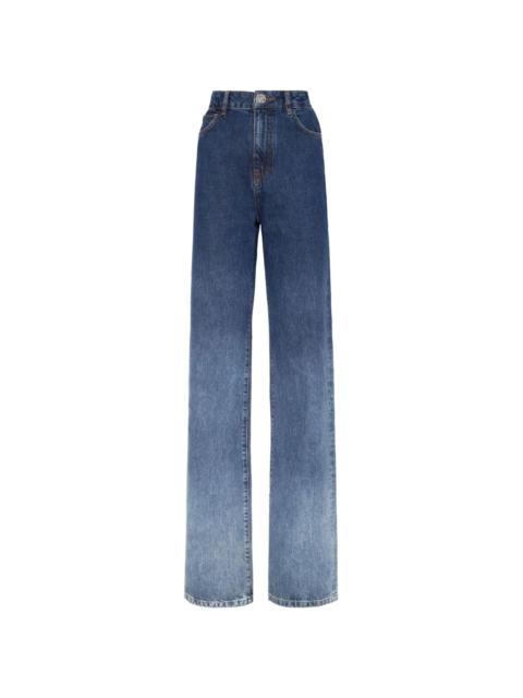 gradient-effect high-rise jeans