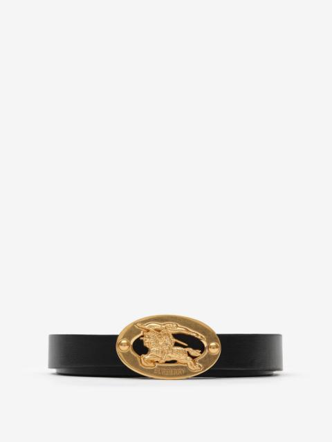 Burberry Thin Reversible Leather Knight Stamp Belt