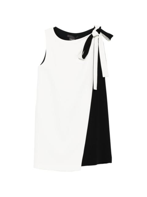 Max Mara Ampezzo bow colourblock mini dress