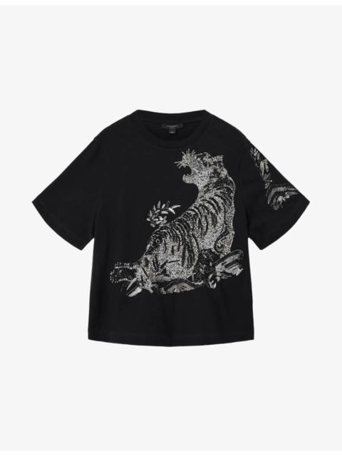 ALLSAINTS Pounce Lisa Tiger-Motif Cotton T-Shirt