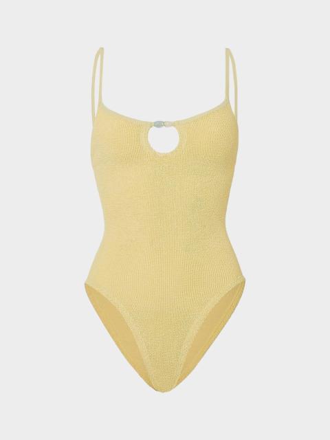 Hunza G Mia Beaded One-Piece Swimsuit