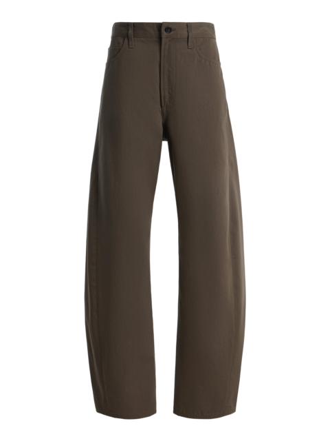 AGOLDE Luna Twill High-Rise Tapered-Leg Trousers