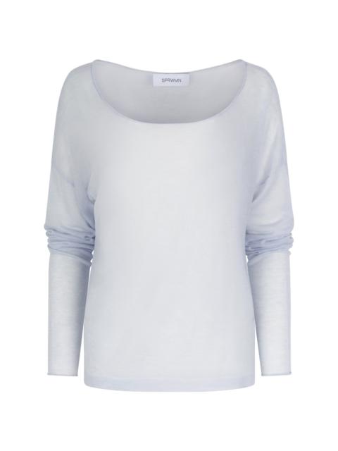 SPRWMN TISSUE OFF SHOULDER SWEATER