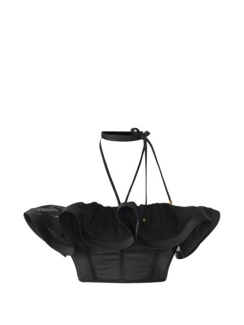 ELISABETTA FRANCHI ruffled halterneck top