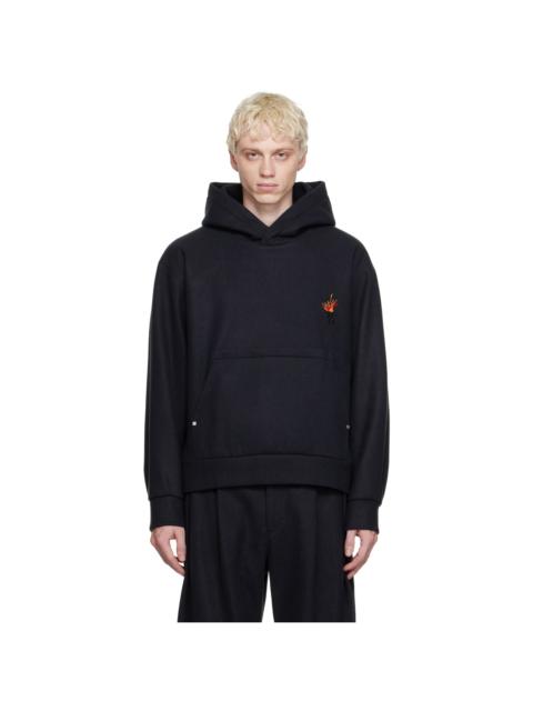 Wooyoungmi Navy Volcano Hoodie
