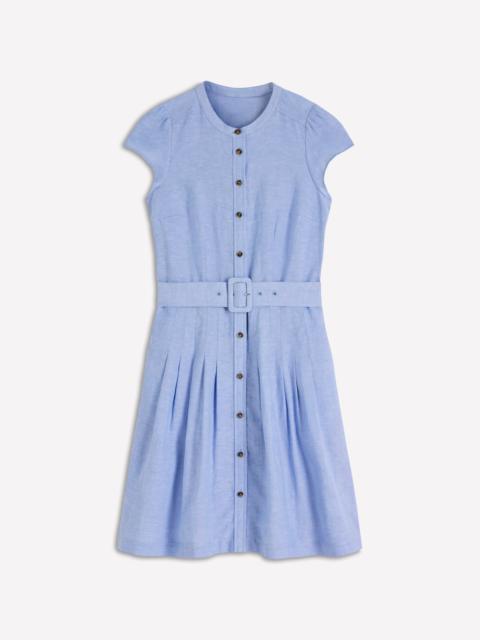 BODEN Arabella Short Linen Dress-Chambray