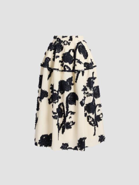 Erdem FIL COUPE POPLIN MIDI FULL SKIRT