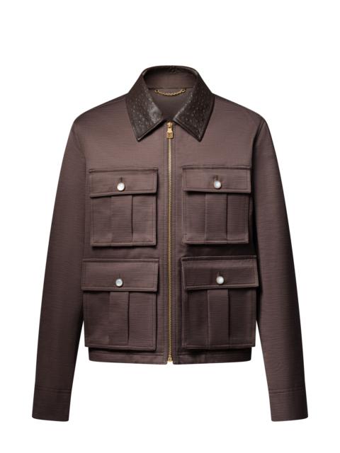 Louis Vuitton Leather Collar Chic Safari Blouson