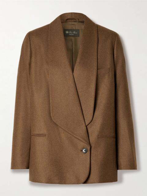Loro Piana Wool and cashmere-blend blazer Brown