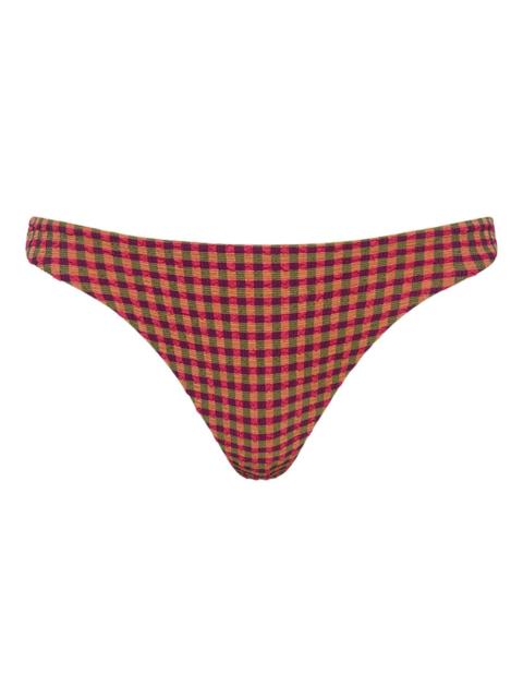 THE UPSIDE Aliki Christy checkered-pattern bikini bottoms