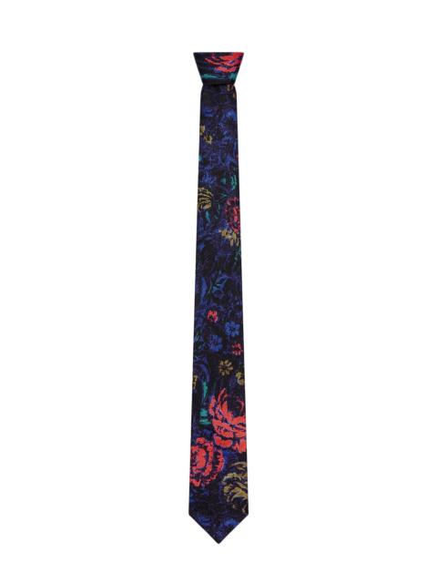 Givenchy Men's Tie in Silk with Floral Print - Navy
