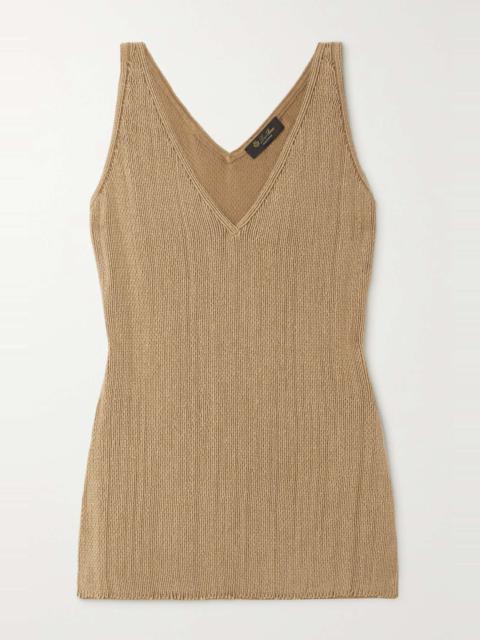 Cala Matano ribbed silk and cotton-blend tank