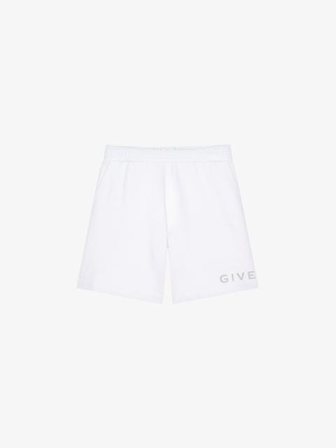 Givenchy REFLECTIVE GIVENCHY BERMUDA SHORTS IN FELPA
