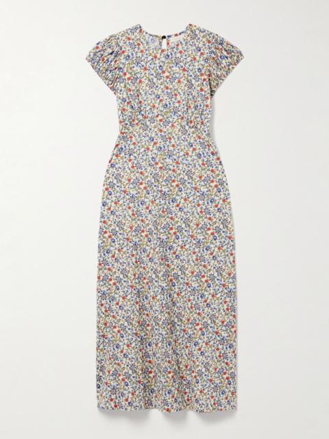DÔEN Rhodia floral-print organic cotton-voile midi dress Multi