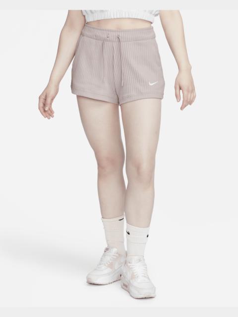 Women's Nike Sportswear High-Waisted Ribbed Jersey Shorts