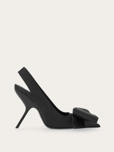 FERRAGAMO SLINGBACK WITH ASYMMETRIC BOW