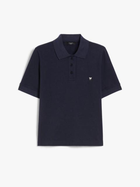 SCENA Cotton jersey polo shirt