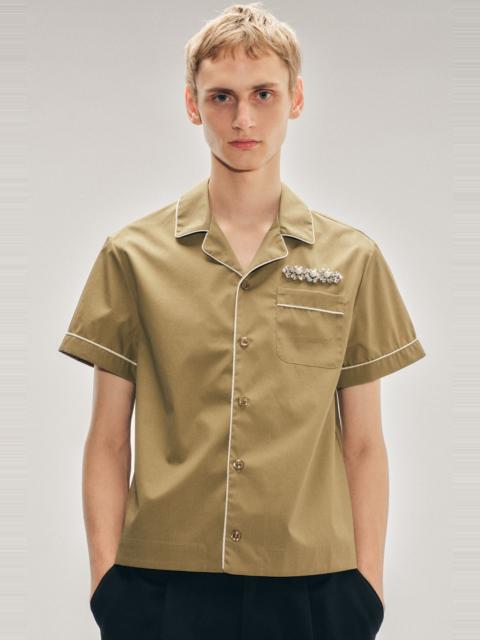 Simone Rocha Embellished Fitted Piped Shirt