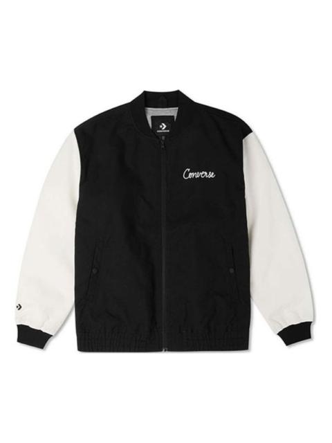 Converse Chain Stitch Woven Jacket 'Black' 10025514-A03