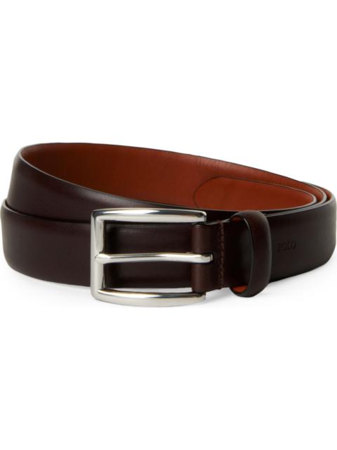 Polo Ralph Lauren Harness embossed-logo leather dress belt