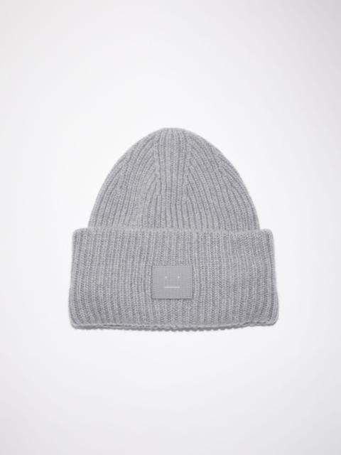 Large face logo beanie - Grey Melange