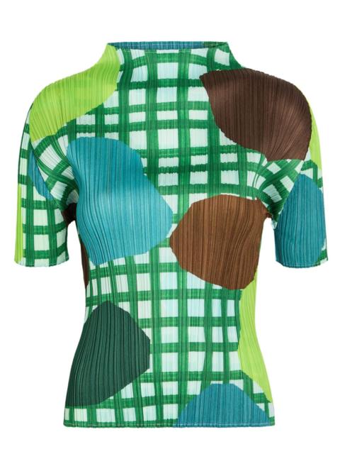 Pleats Please Issey Miyake Pleats Please Issey Miyake Printed Pleated Woven top
