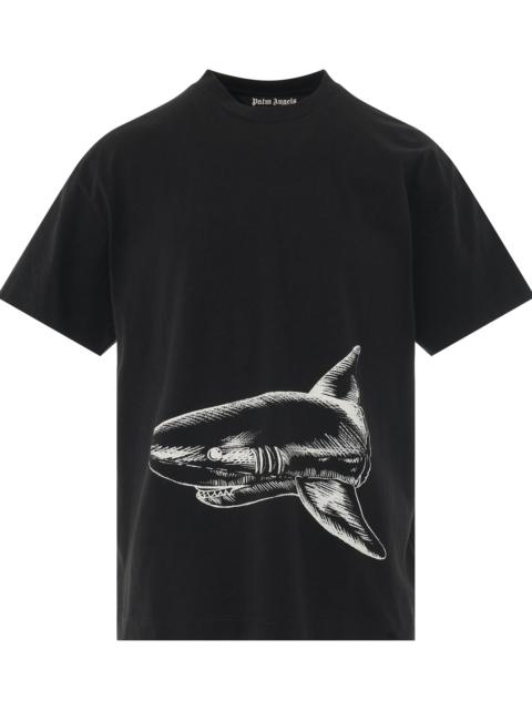Palm Angels Broken Shark Classic T-Shirt in Black/Off White