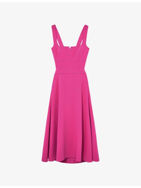 REISS Dina Cut-Out Woven Midi Dress