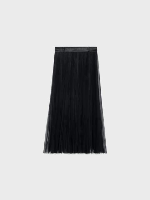 CELINE SKIRT WITH SUNBURST PLEATS IN SILK TULLE