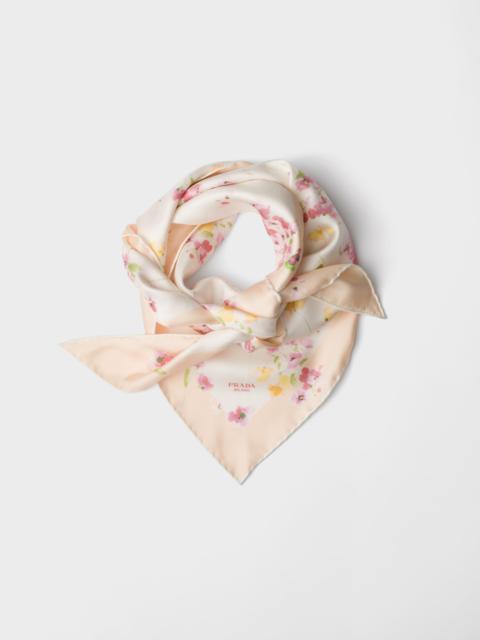 Prada Printed silk twill scarf